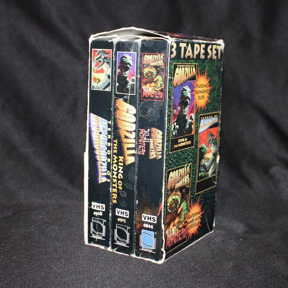 Godzilla Box Set 3 VHS Tape Collection King Of Monsters Mechhagodzilla Trailer - Picture 1 of 7
